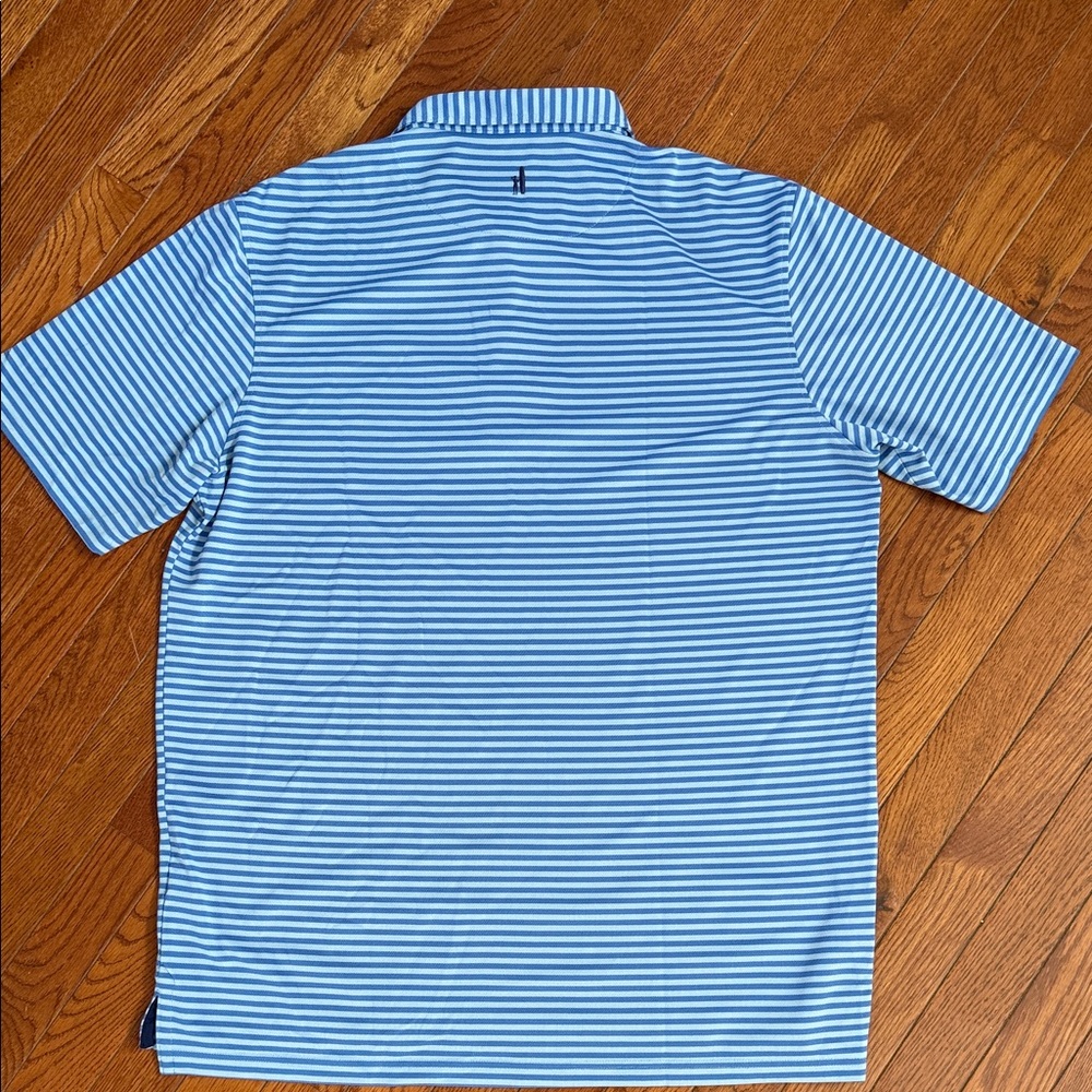 johnnie-O Blue Striped Golf Polo - Picture 4 of 4